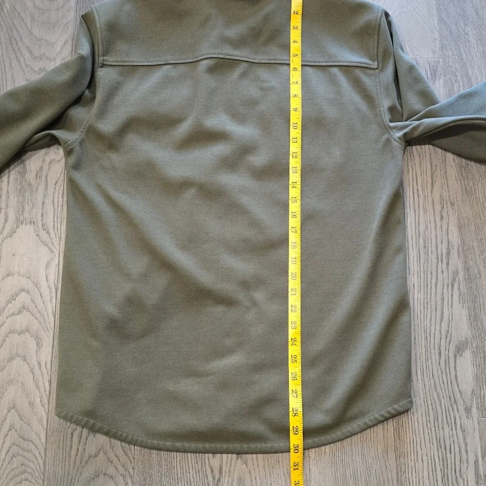 BYLT Coastal Overshirt Olive Green Long Sleeve Button Up Shirt Men's Large - Picture 8 of 9